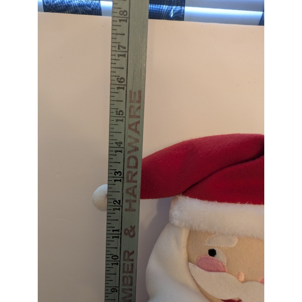 Plush Santa Hugging Mrs Claus 14" tall X 16" Wide Hook Loop Fastener Christmas - Picture 7 of 7